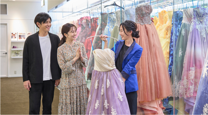 あなたらしく叶える、豊富なサイズ展開のドレスサロン